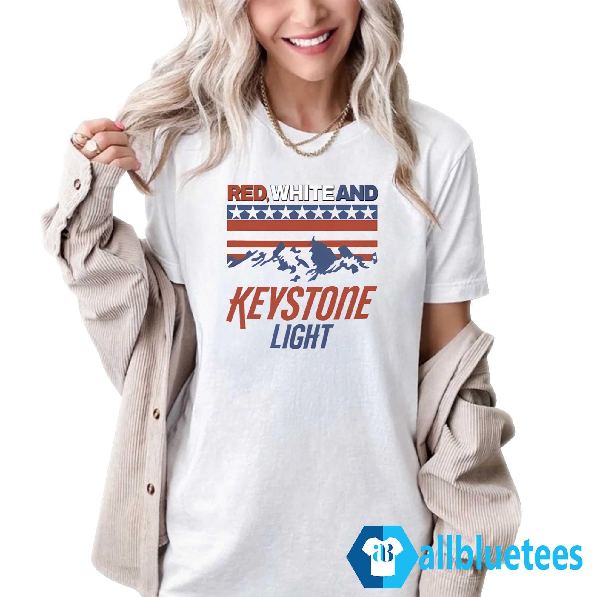 4th Of July Red White And Keystone Light Shirt