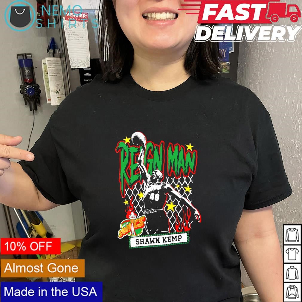 Reign Man Shawn Kemp Seattle player vintage logo shirt