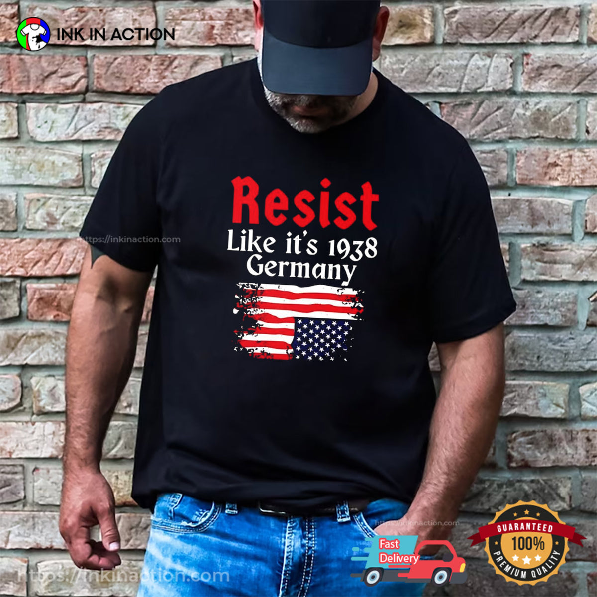 Resist Like It’s 1938 Germany USA Flag T-shirt