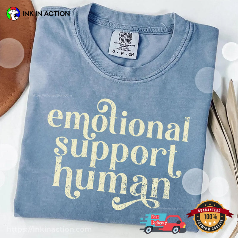 Retro Emotional Support Human Therapist Comfort Colors T-shirt