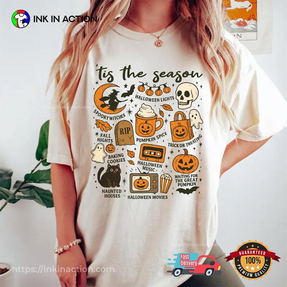 Retro Halloween Vibes Spooky Season Comfort Colors T-shirt