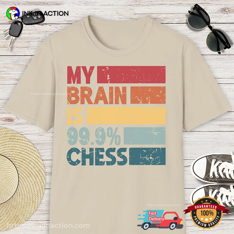 Retro My Brain Is 99.9 Chess Comfort Colors T-shirt