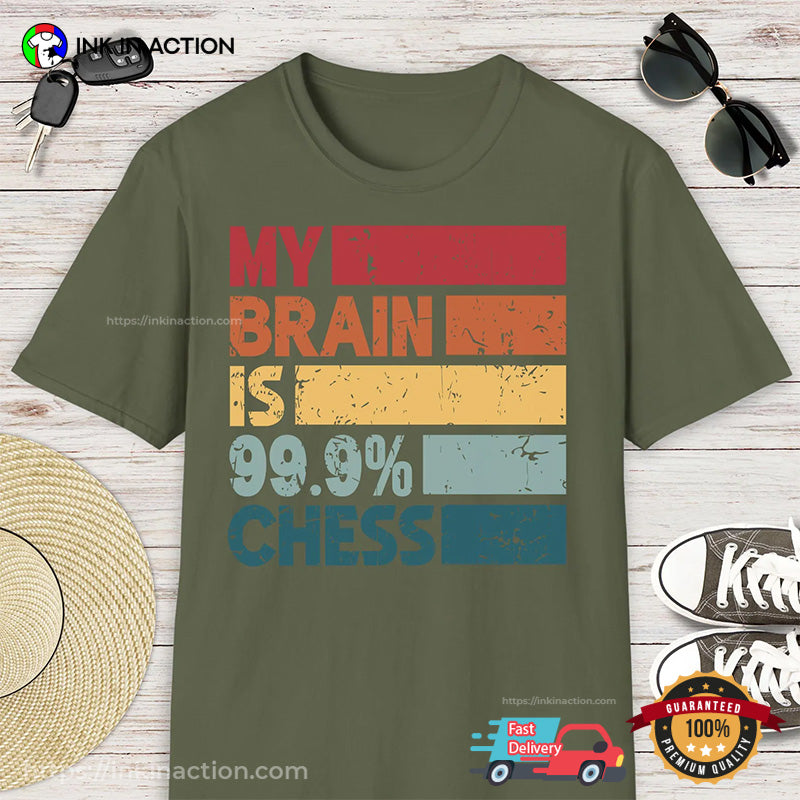 Retro My Brain Is 99.9 Chess Comfort Colors T-shirt