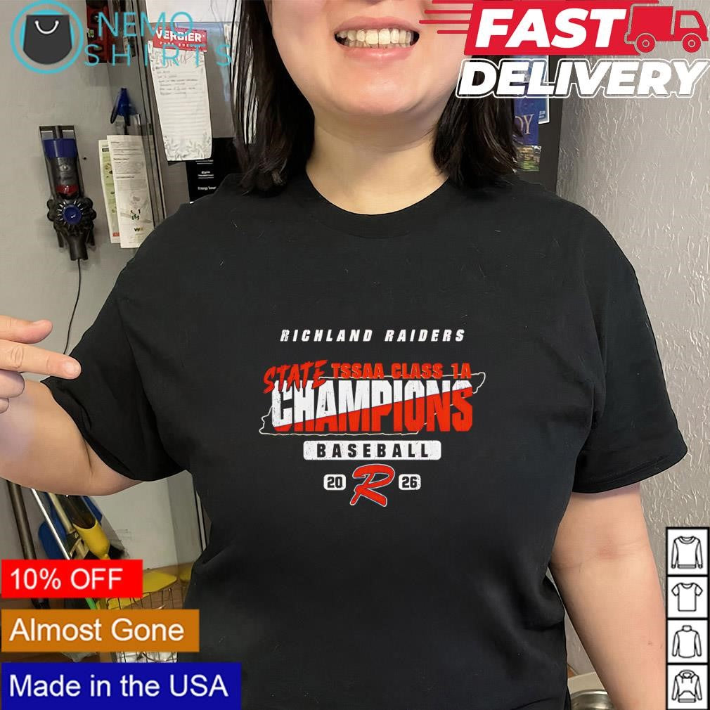 Richland Raiders TSSAA Class 1A baseball state champions 2026 shirt