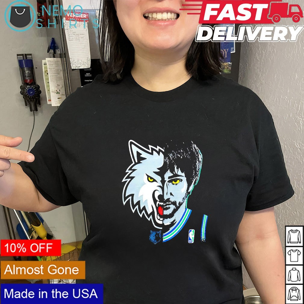 Ricky Rubio former Minnesota Timberwolves game face shirt