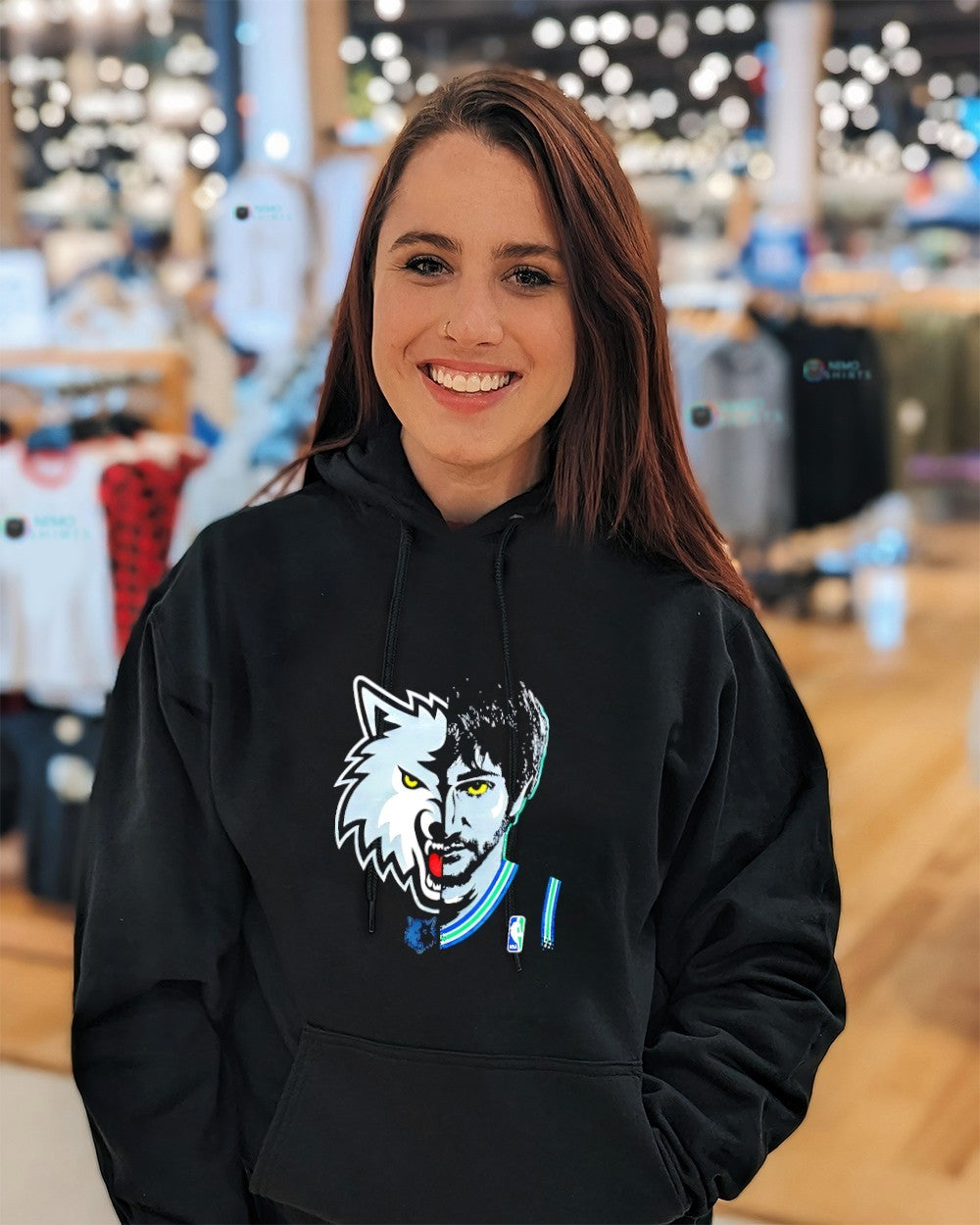 Ricky Rubio former Minnesota Timberwolves game face shirt