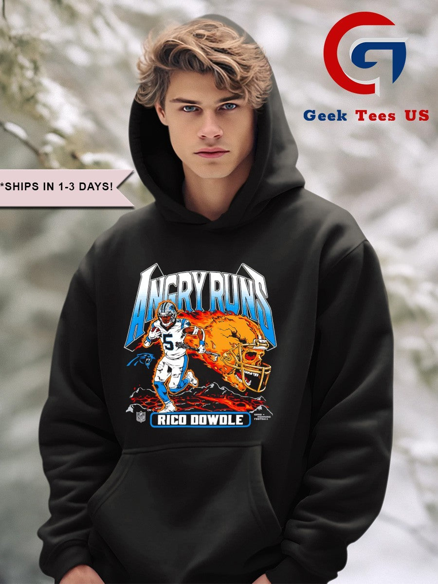 Rico Dowdle Carolina Panthers football Homage Angry Runs player shirt