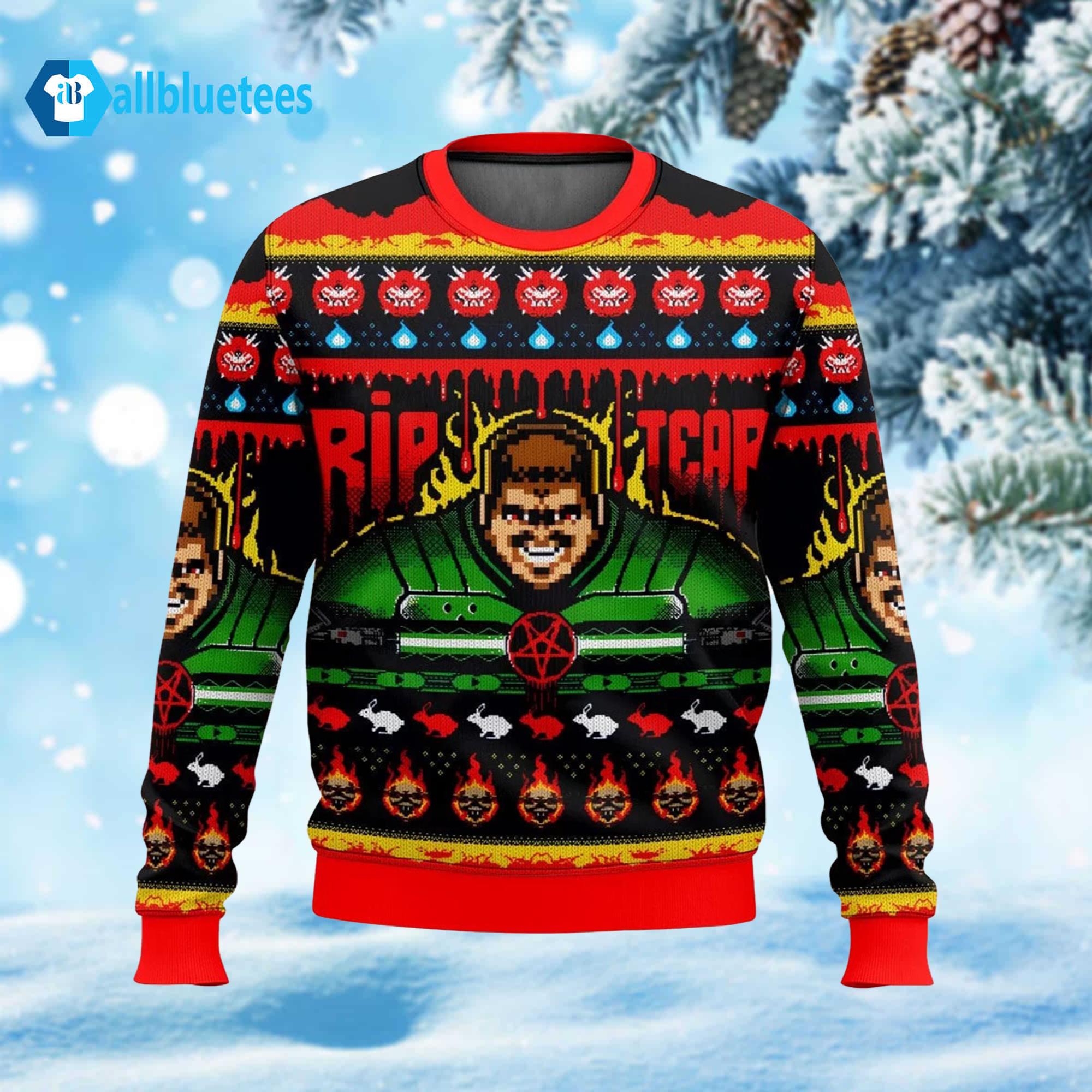 Rip And Tear Doom Ugly Christmas Sweater