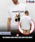 Rip Charlie Kirk 1993-2025 USA flag shirt