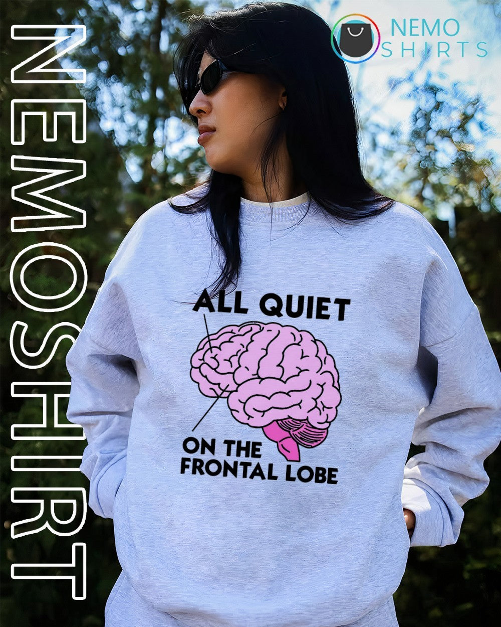 Brain all quiet on the frontal lobe shirt