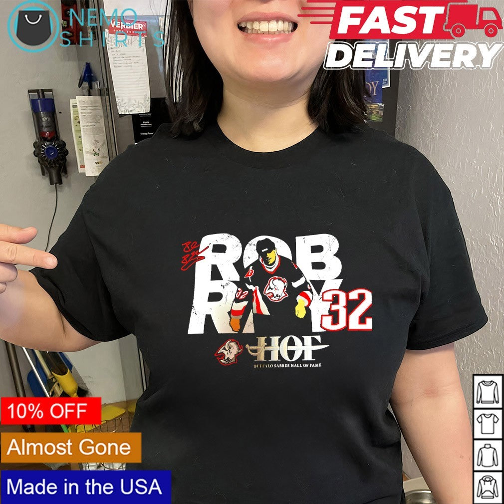 Rob Ray 32 Buffalo Sabres Hall of Fame signature shirt