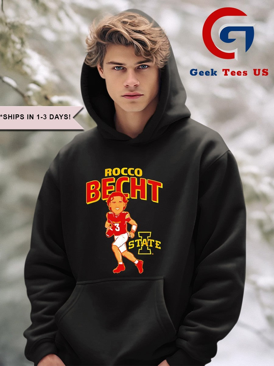 Rocco Becht Iowa State Cyclones Football caricature shirt