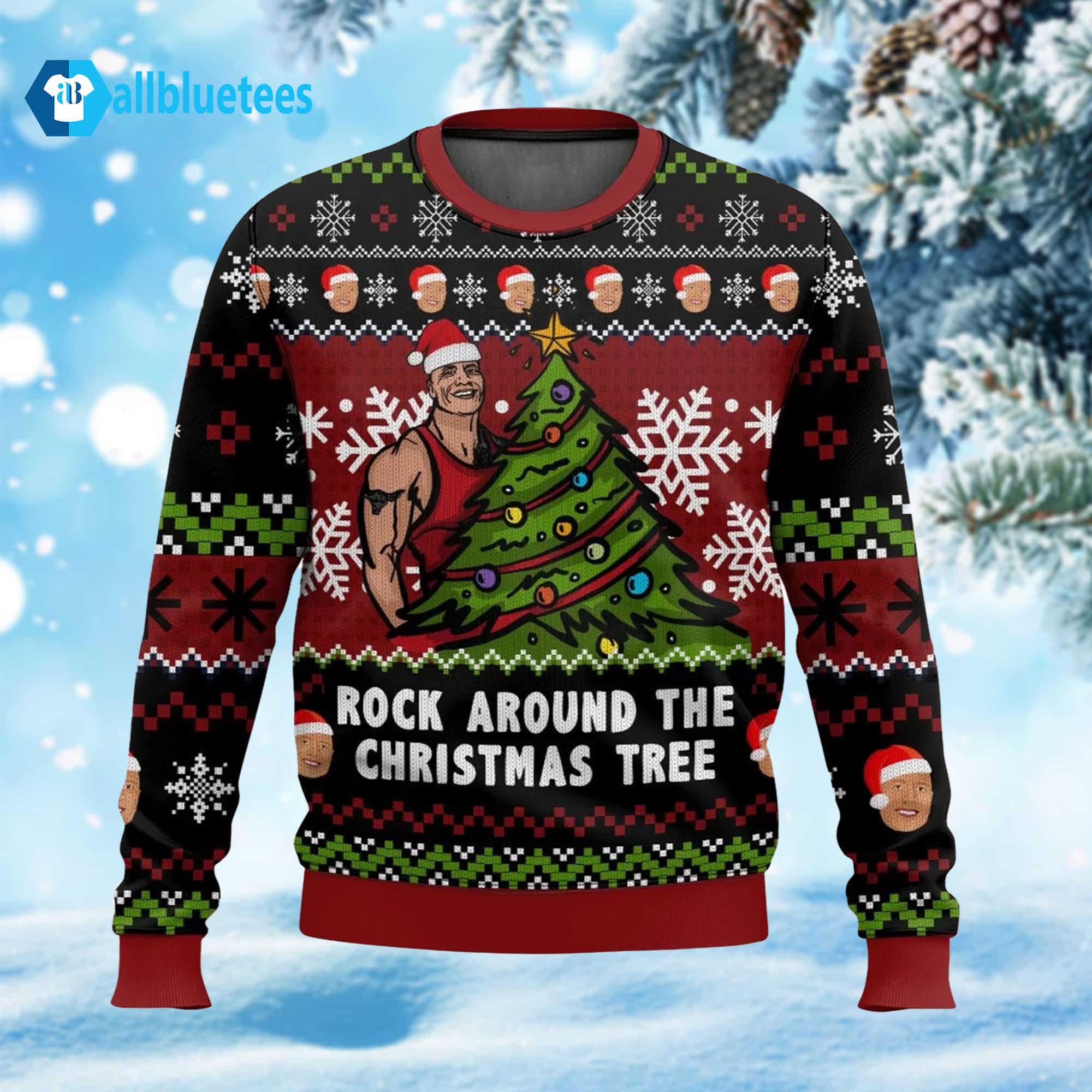 Rock Around The Christmas Tree Ugly Christmas Sweater