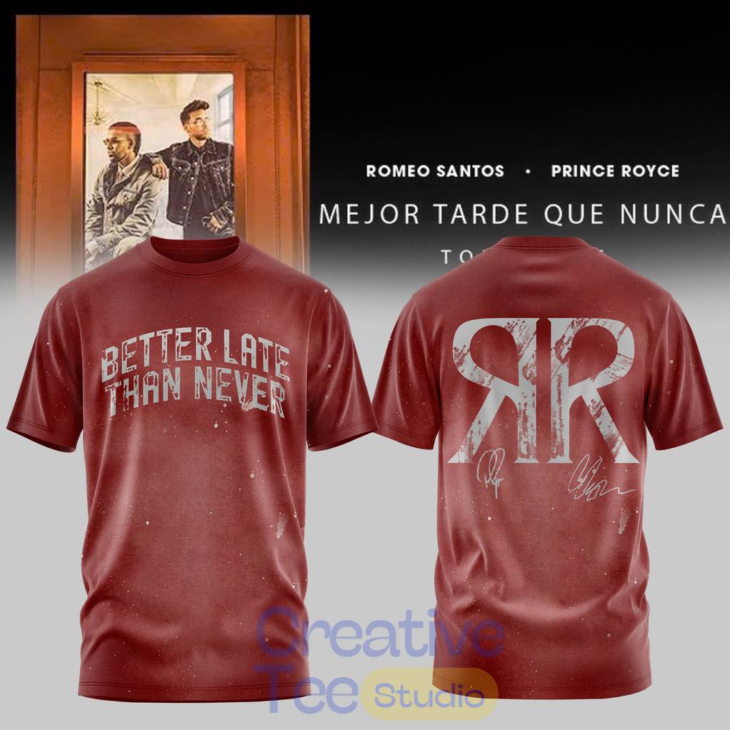 Romeo Santos & Prince Royce Mejor Tarde Que Nunca Tour 2026 Special Tee