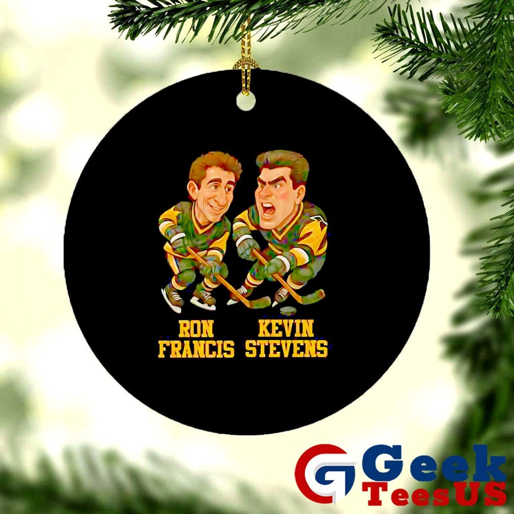 Ron Francis and Kevin Stevens Hockey caricatures shirt