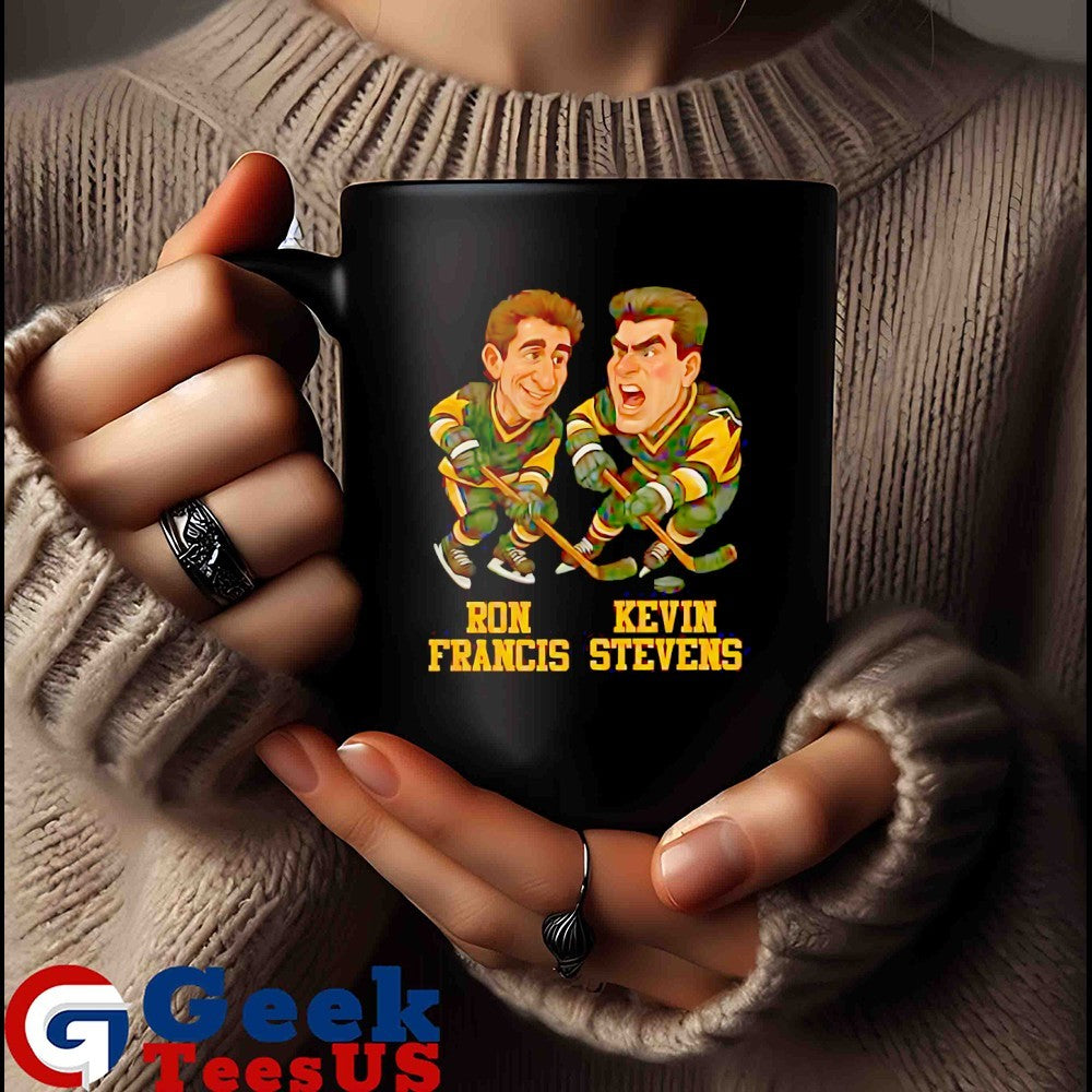 Ron Francis and Kevin Stevens Hockey caricatures shirt