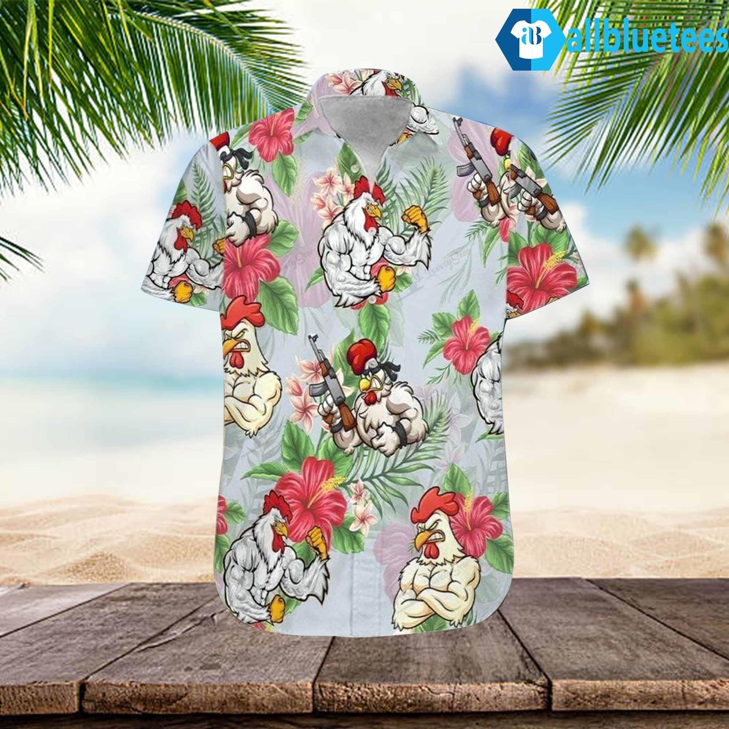 Rooster Fighter Hawaiian Shirt