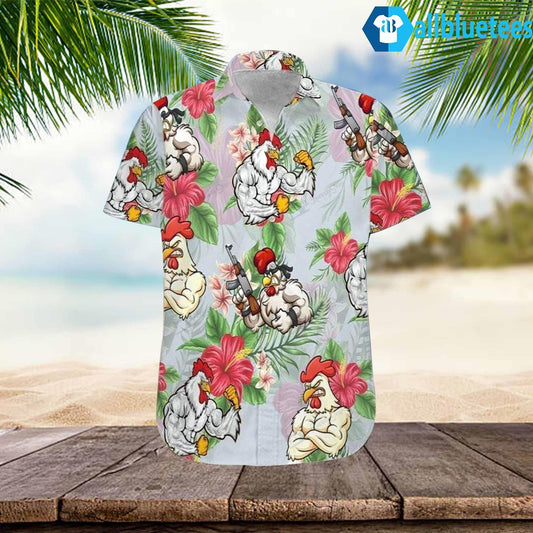 Rooster Fighter Hawaiian Shirt
