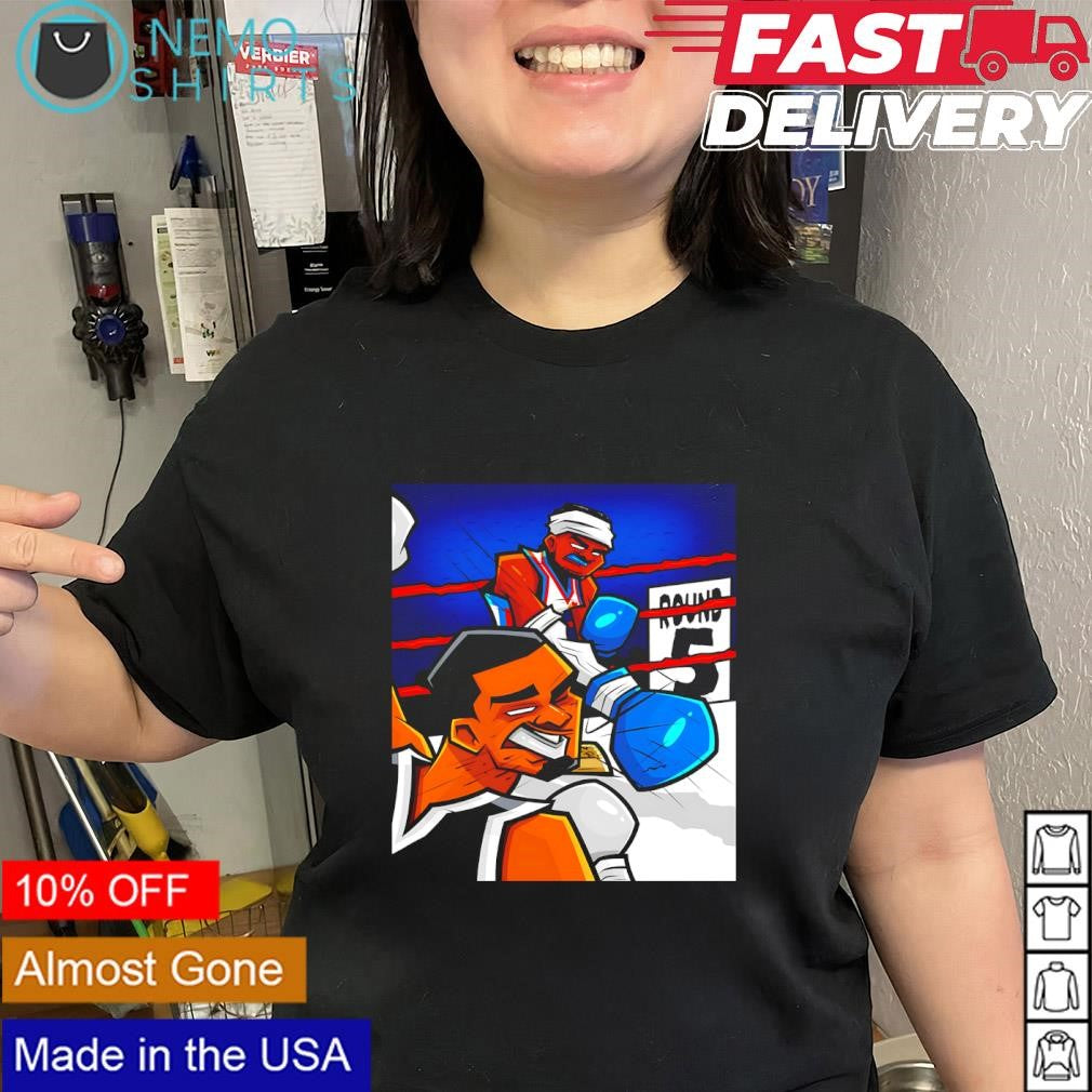 Round 5 Thunder vs Spurs boxing scene players shirt