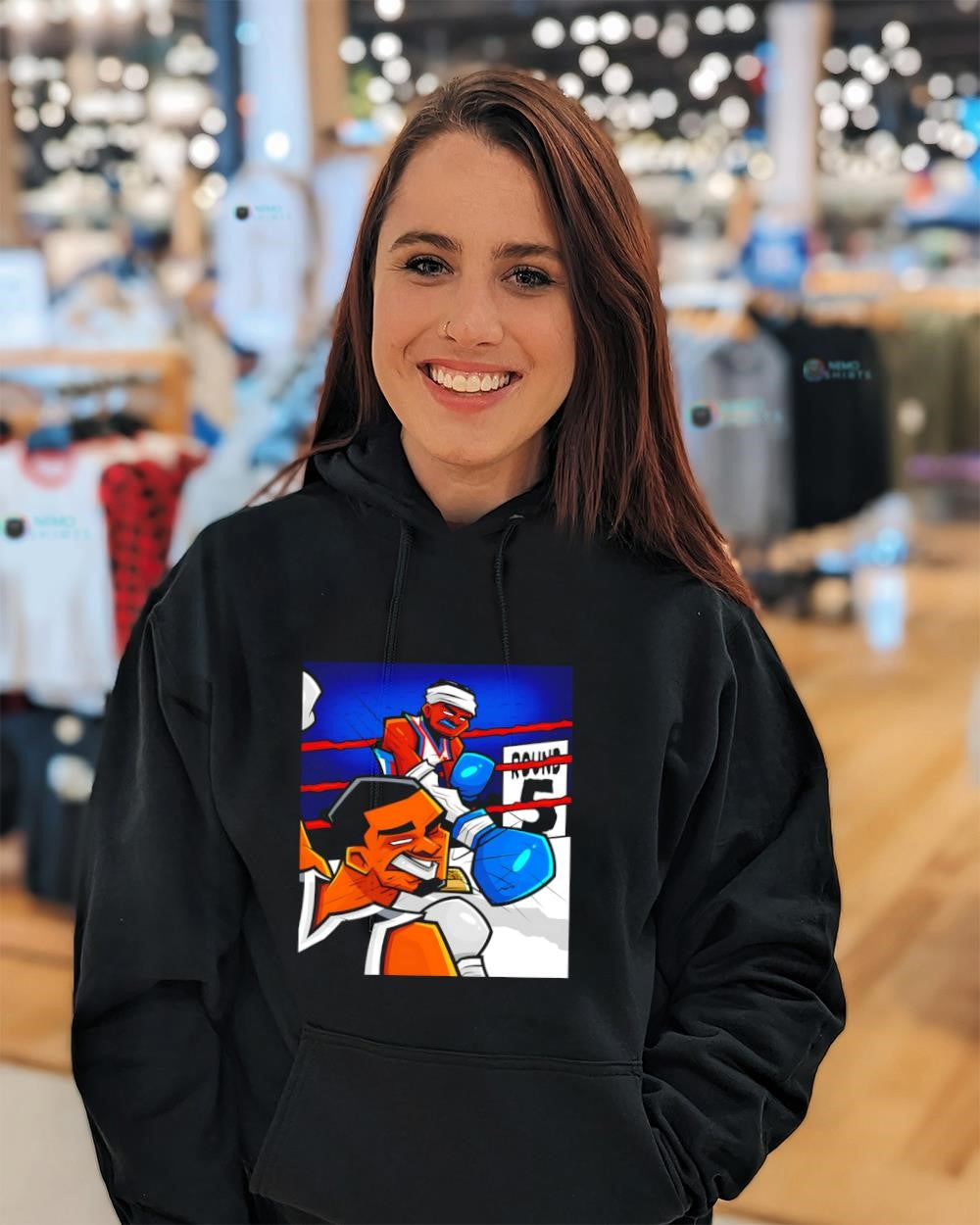 Round 5 Thunder vs Spurs boxing scene players shirt