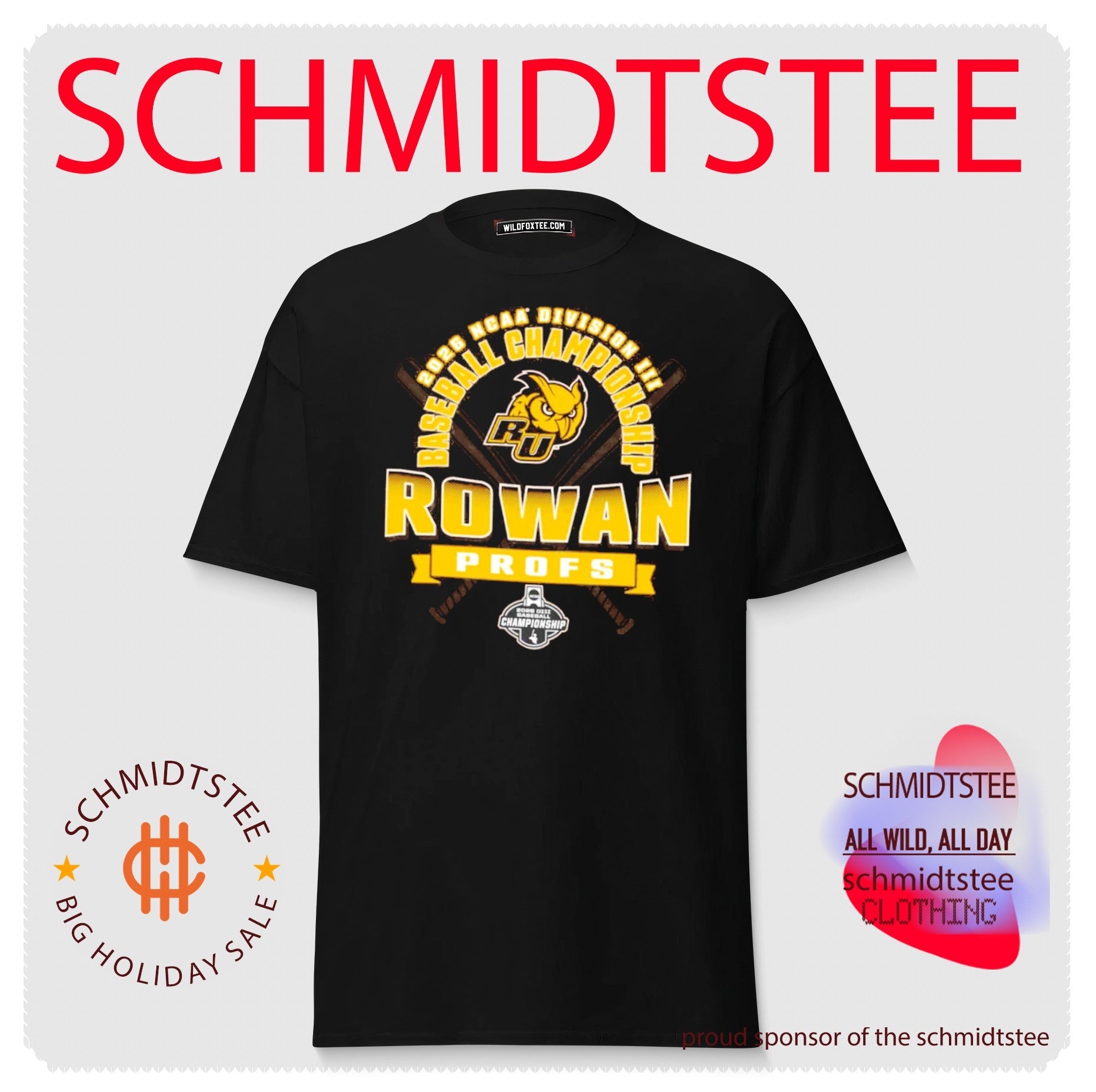 Rowan Profs 2026 NCAA Division III Baseball Championship shirt