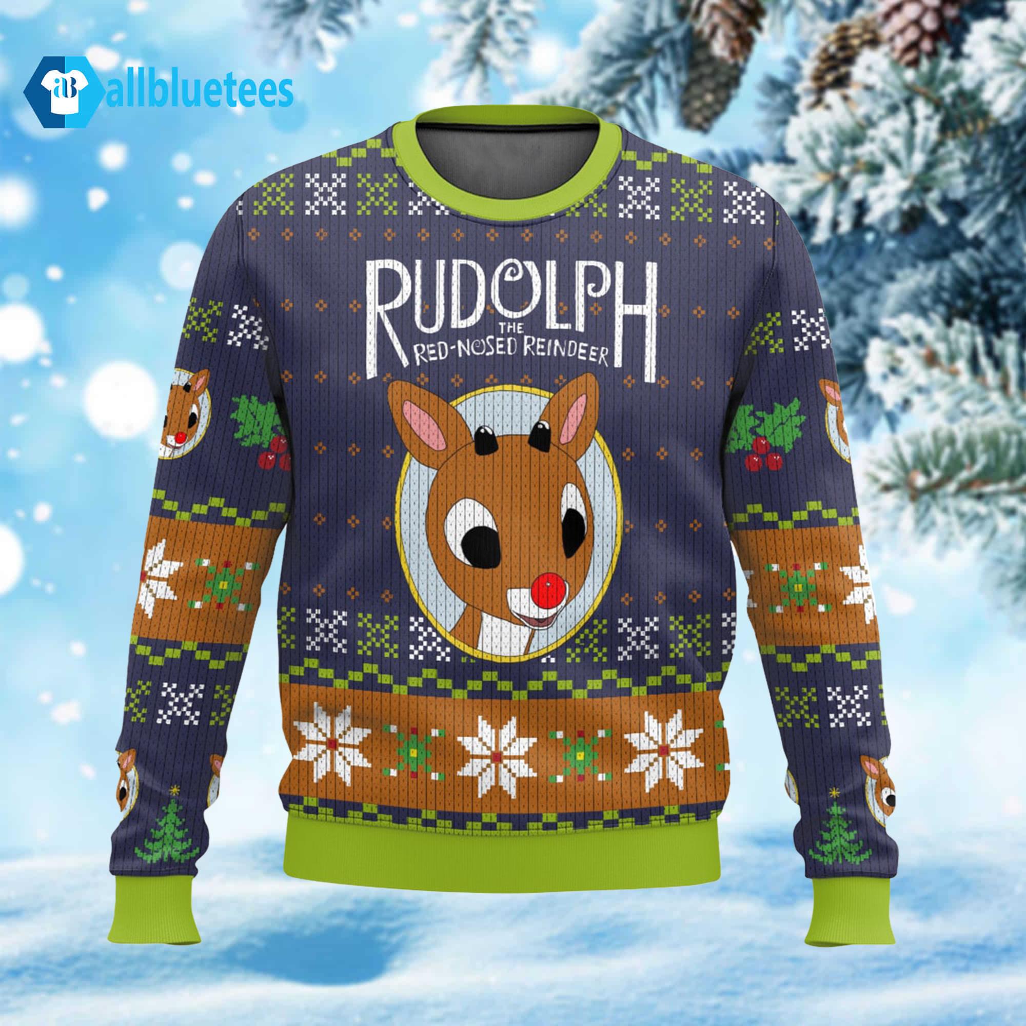 Rudolph The Red-Nosed Reindeer Ugly Christmas Sweater