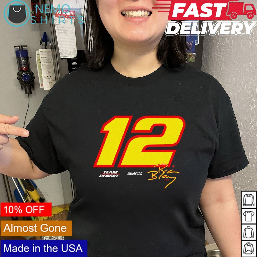 Ryan Blaney big number 12 signature shirt
