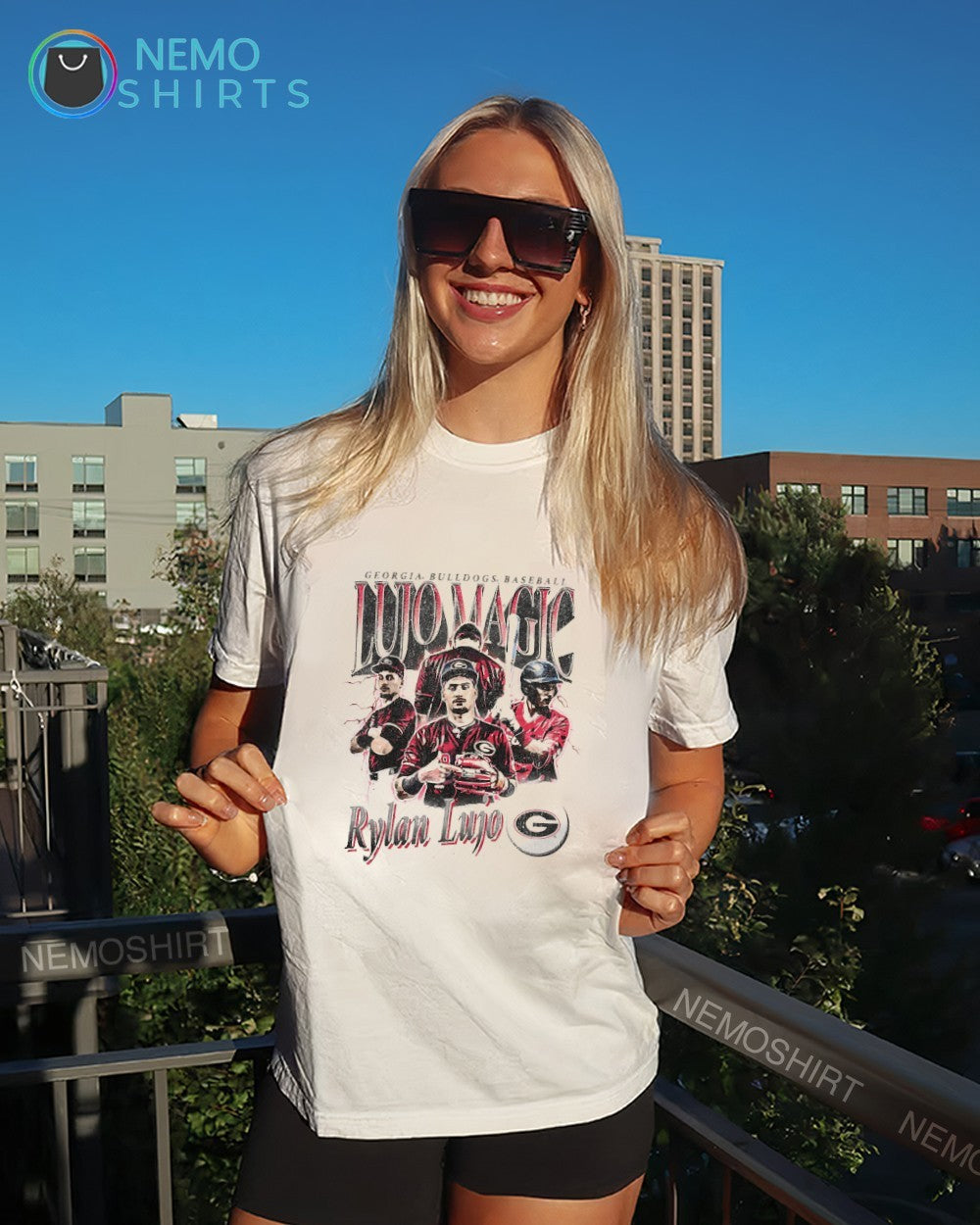 Rylan Lujo magic Georgia Bulldogs baseball player retro graphic shirt