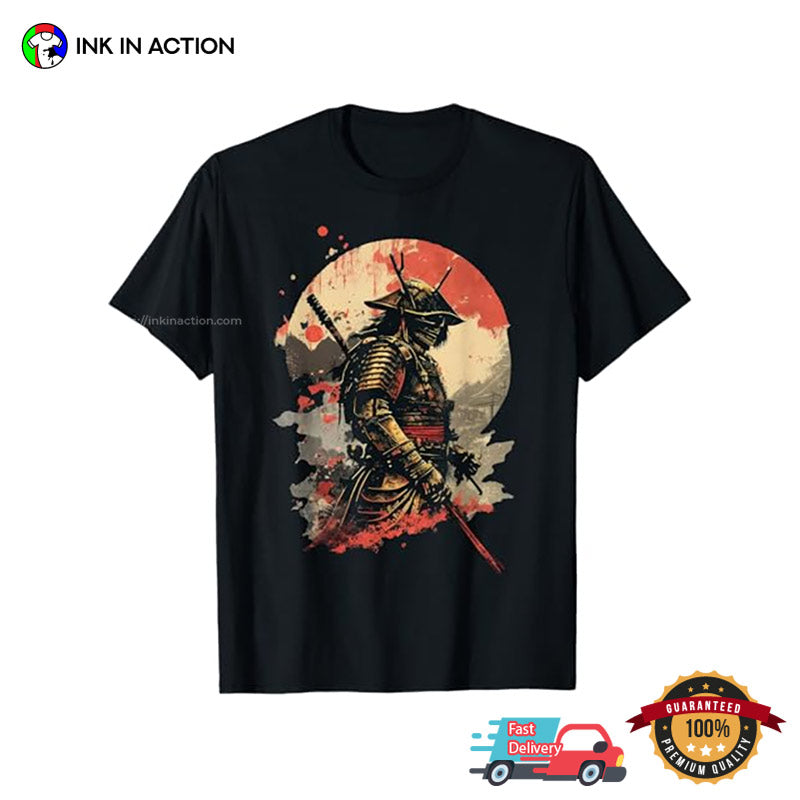 Samurai Warrior Armor Katana Sword Japan Art T-shirt