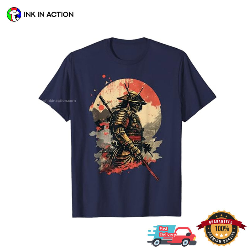 Samurai Warrior Armor Katana Sword Japan Art T-shirt