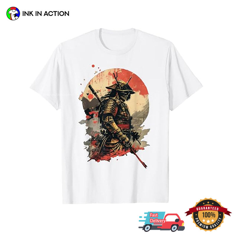 Samurai Warrior Armor Katana Sword Japan Art T-shirt