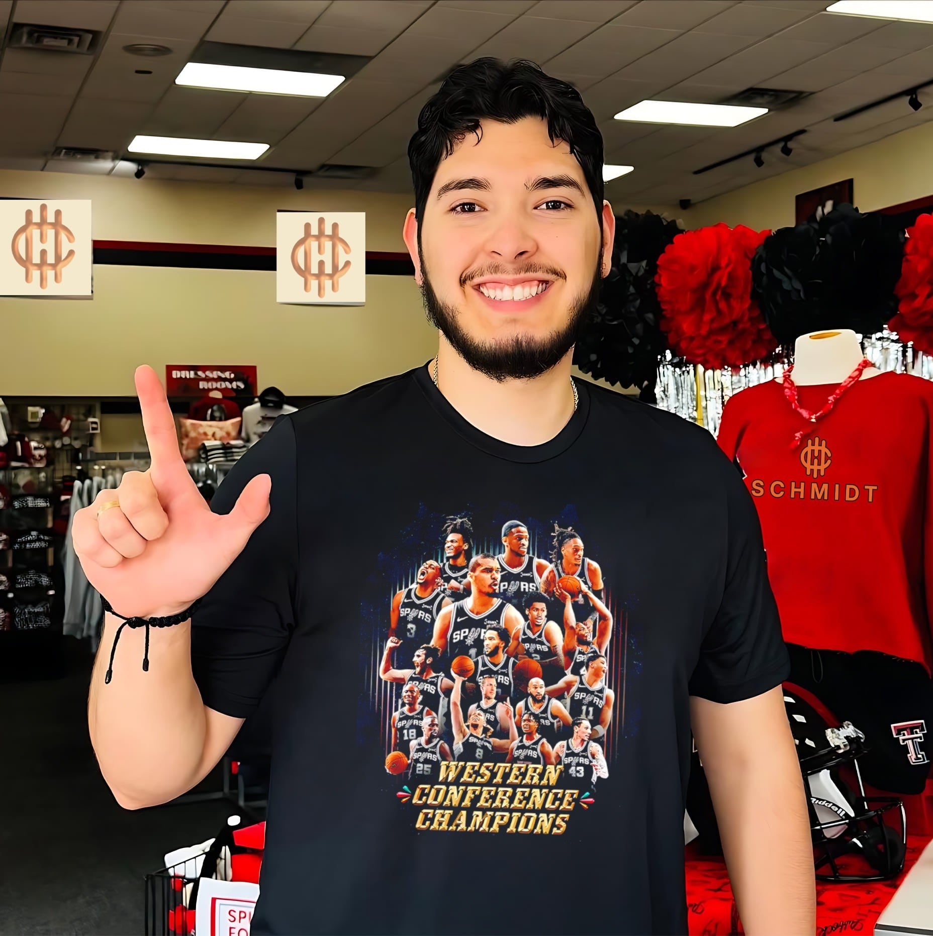 San Antonio Spur Western Conference Champions team collage shirt