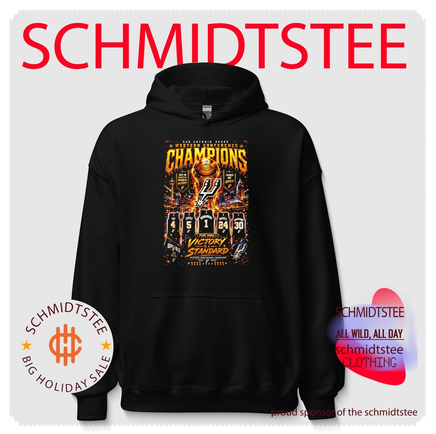 San Antonio Spurs 2026 Western Conference Champs Por Vida Victory is a Standard shirt