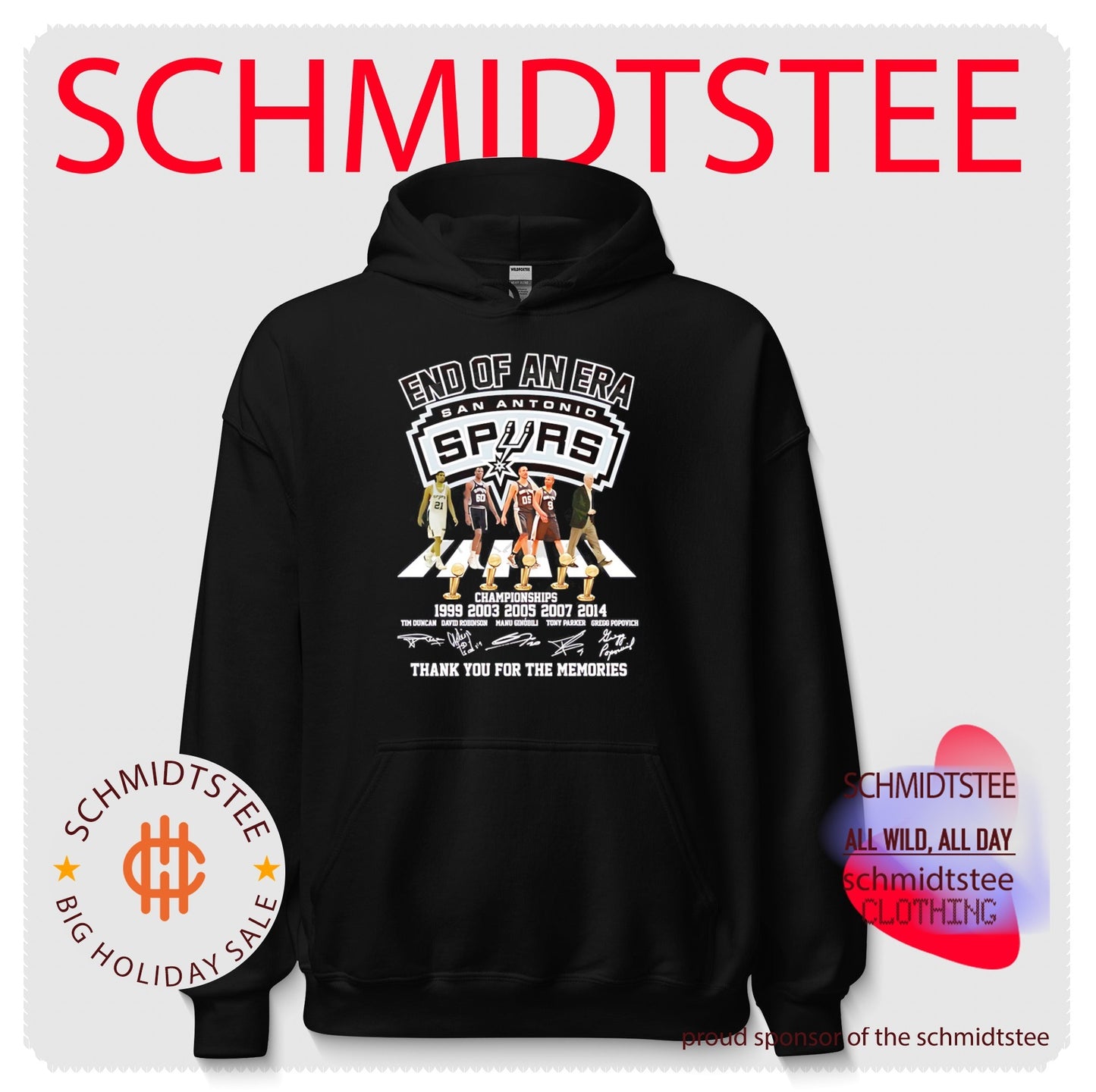 San Antonio Spurs Championships 1999 2003 2005 2007 2014 shirt