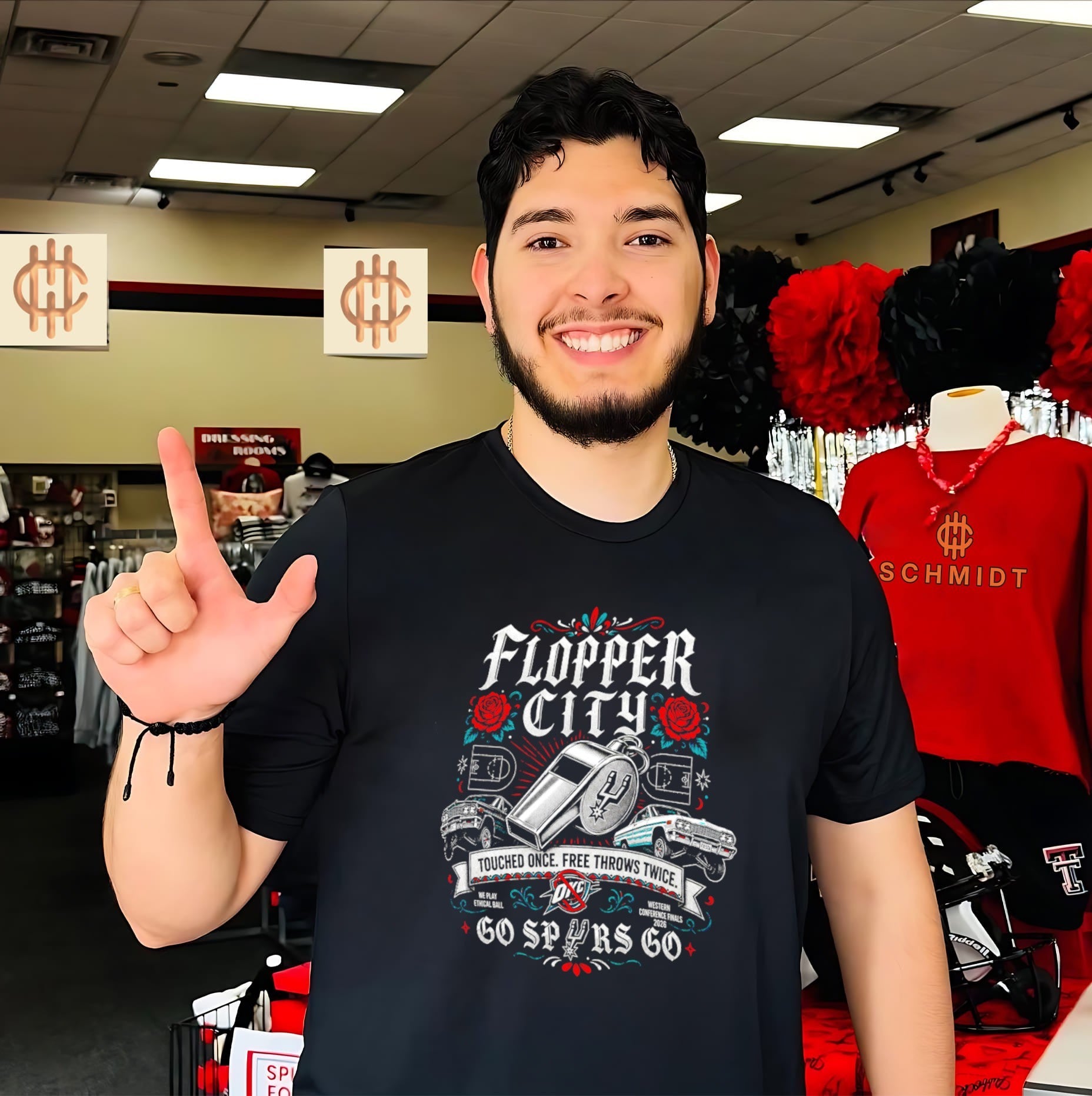 San Antonio Spurs Flopper City Touched One Free Throws Twice shirt