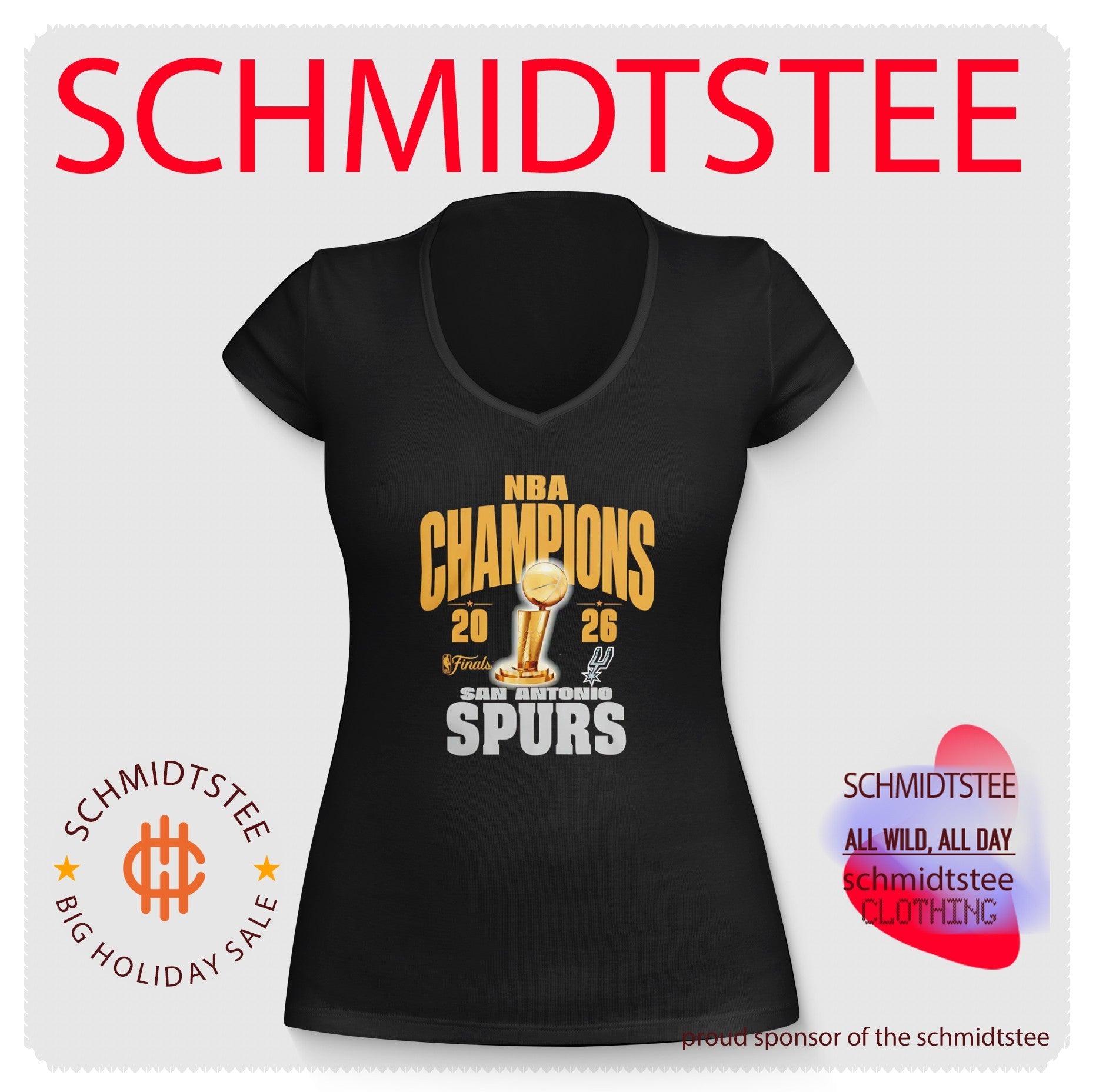 San Antonio Spurs NBA Cup Champions 2026 Gold Trophy shirt