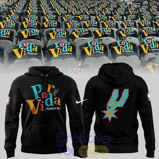 San Antonio Spurs Playoff 2026 Tee Hoodie