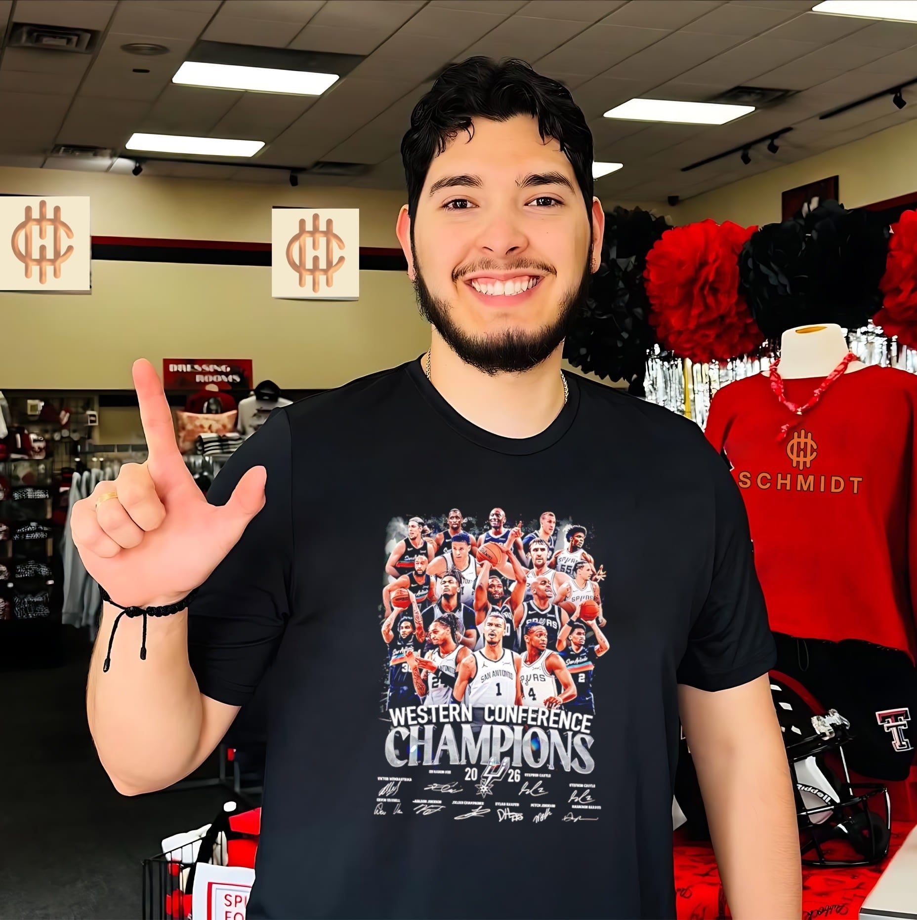 San Antonio Spurs Western Conference Champions team collage shirt
