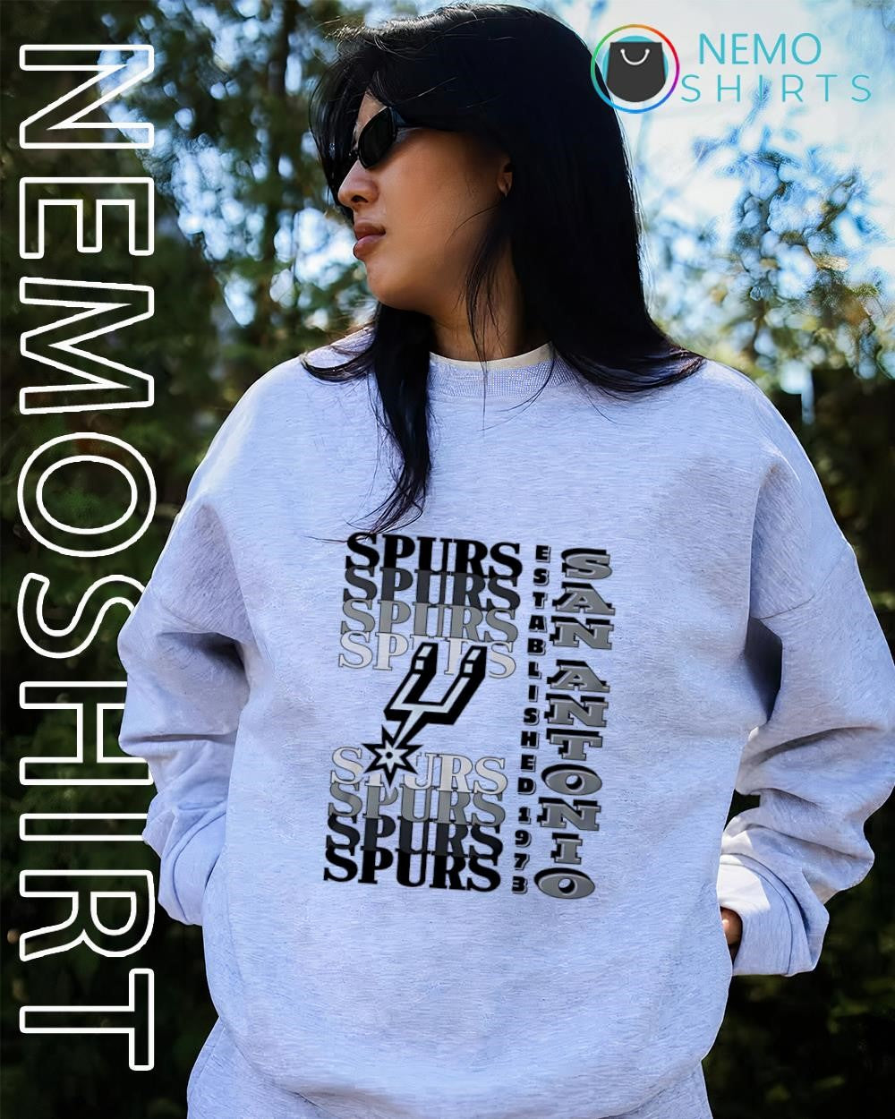 San Antonio Spurs gradient wordmark logo shirt