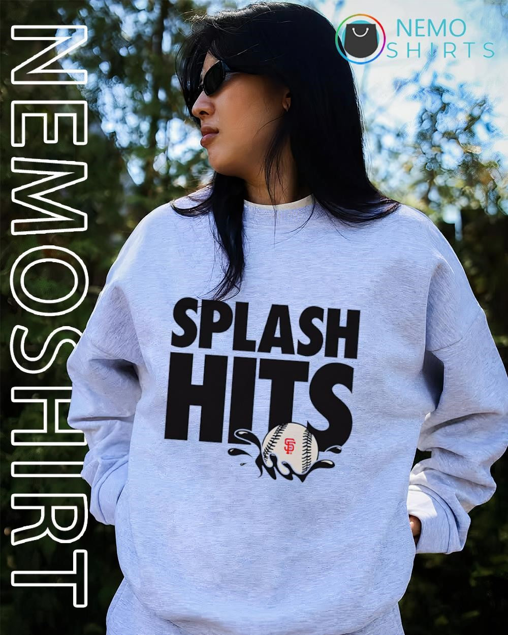 San Francisco Giants splash hits ball logo shirt
