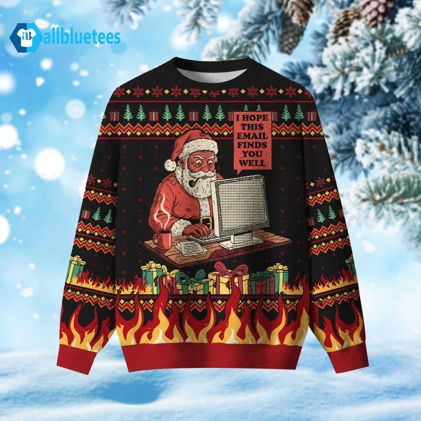 Santa I Hope This Email Finds You Well Ugly Christmas Sweater