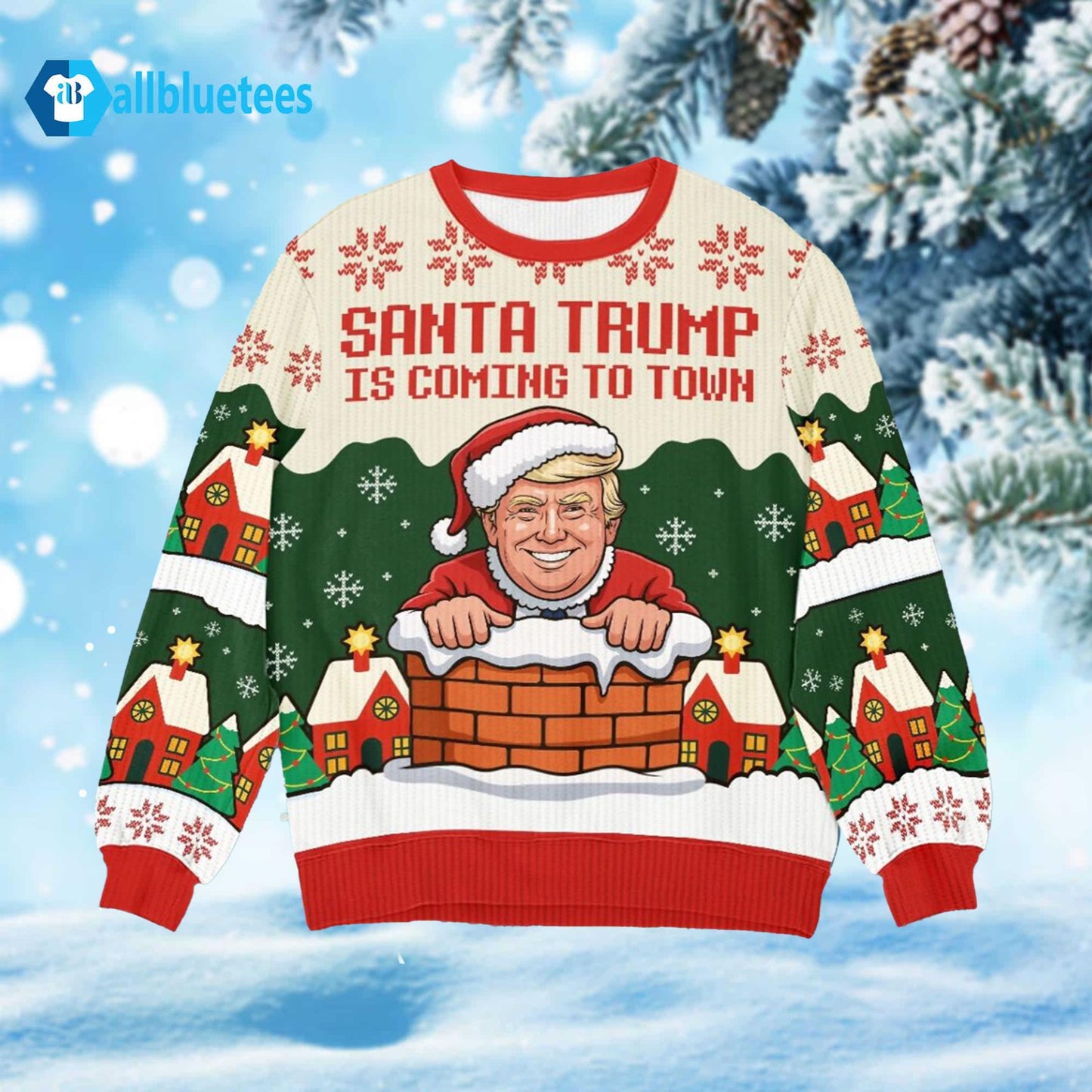 Santa Trmp Is Coming To Town Christmas Ugly Sweater