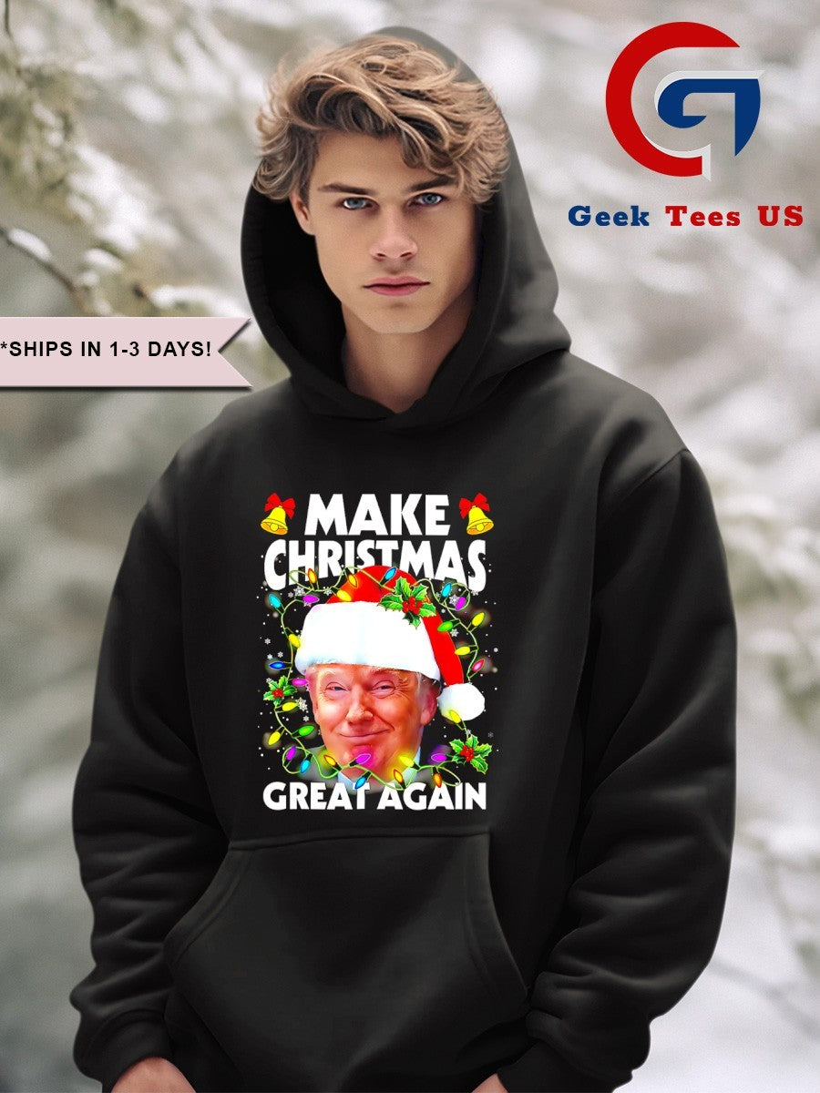 Santa Trump Make Christmas Great Again ugly Xmas 2025 shirt