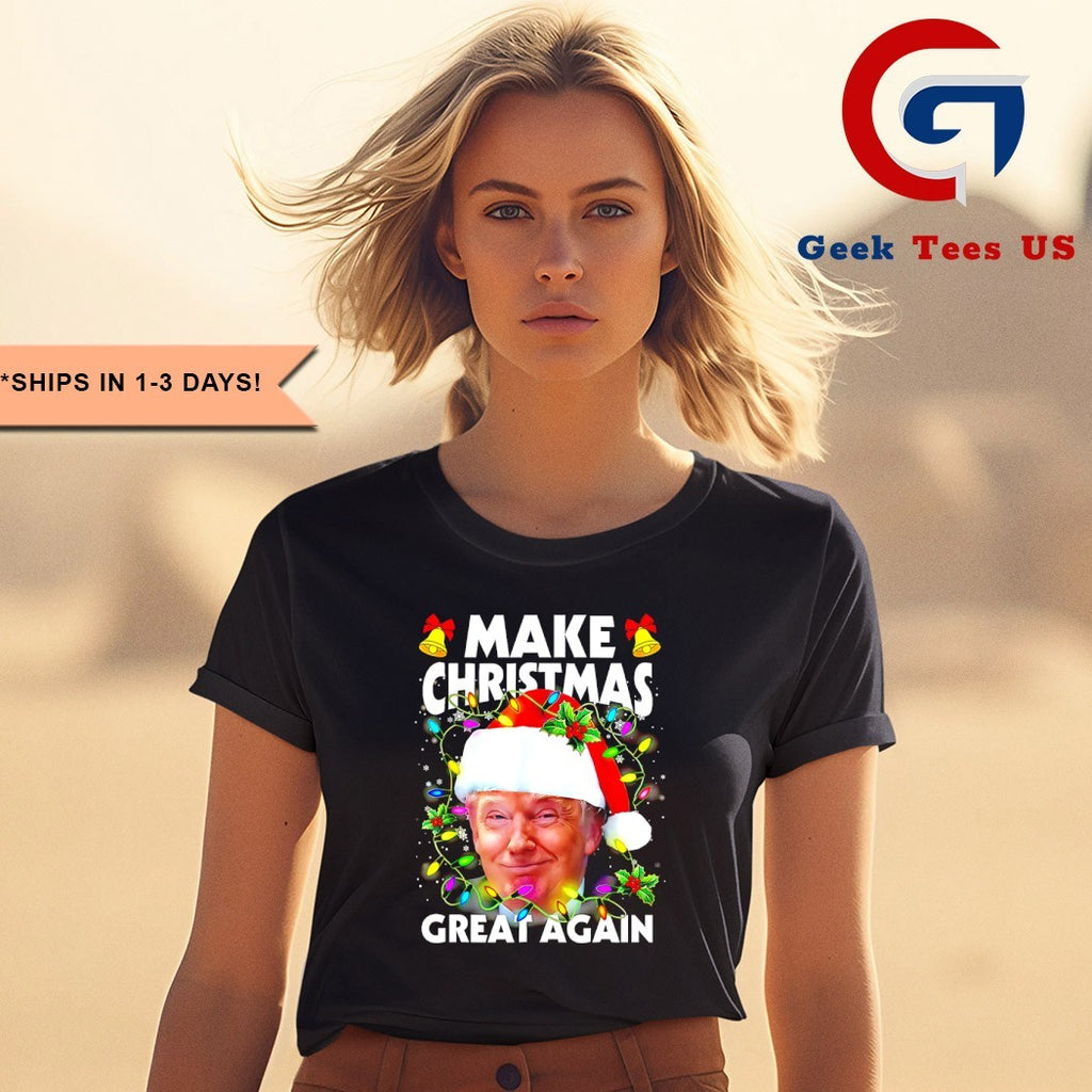 Santa Trump Make Christmas Great Again ugly Xmas 2025 shirt