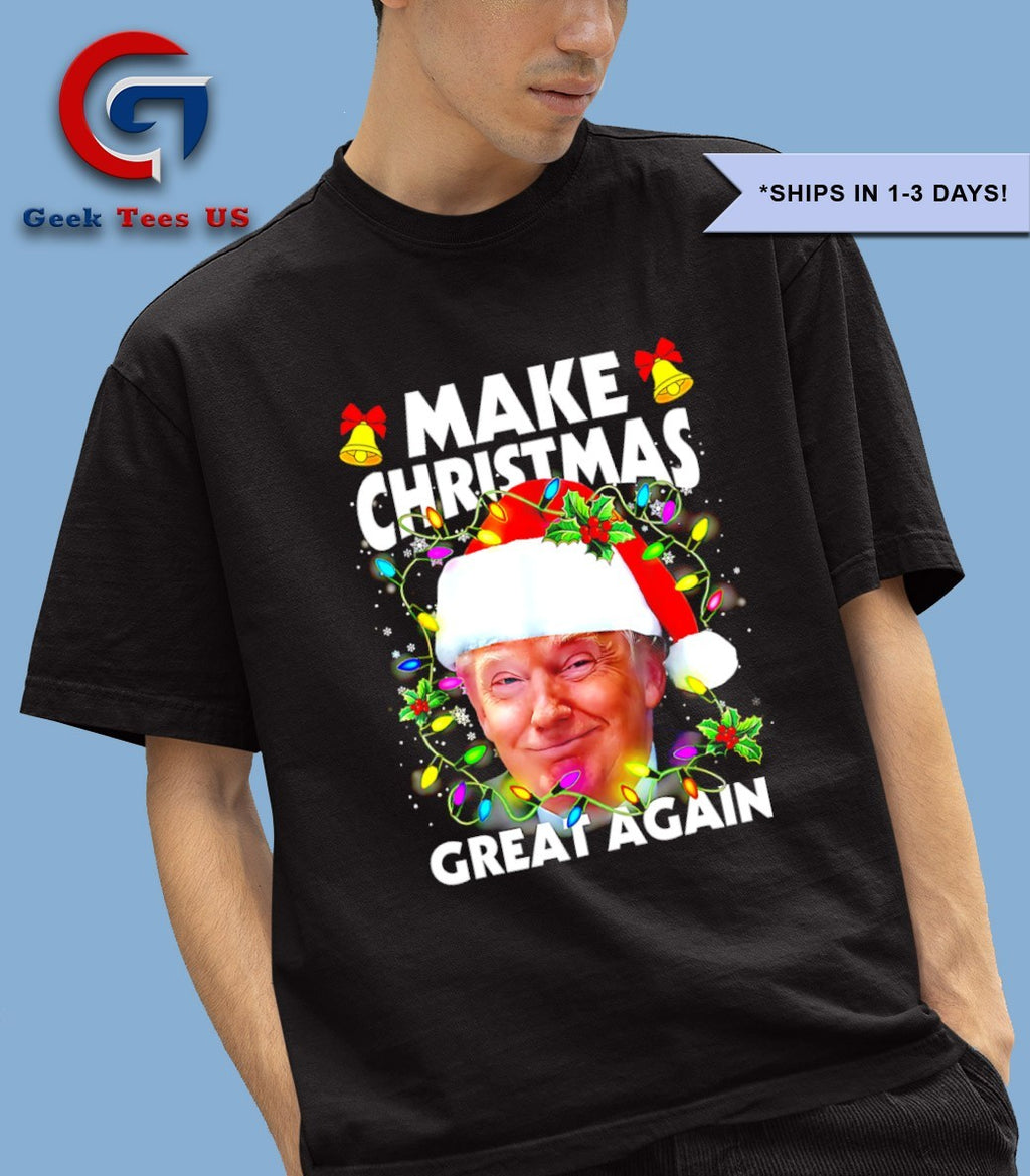 Santa Trump Make Christmas Great Again ugly Xmas 2025 shirt