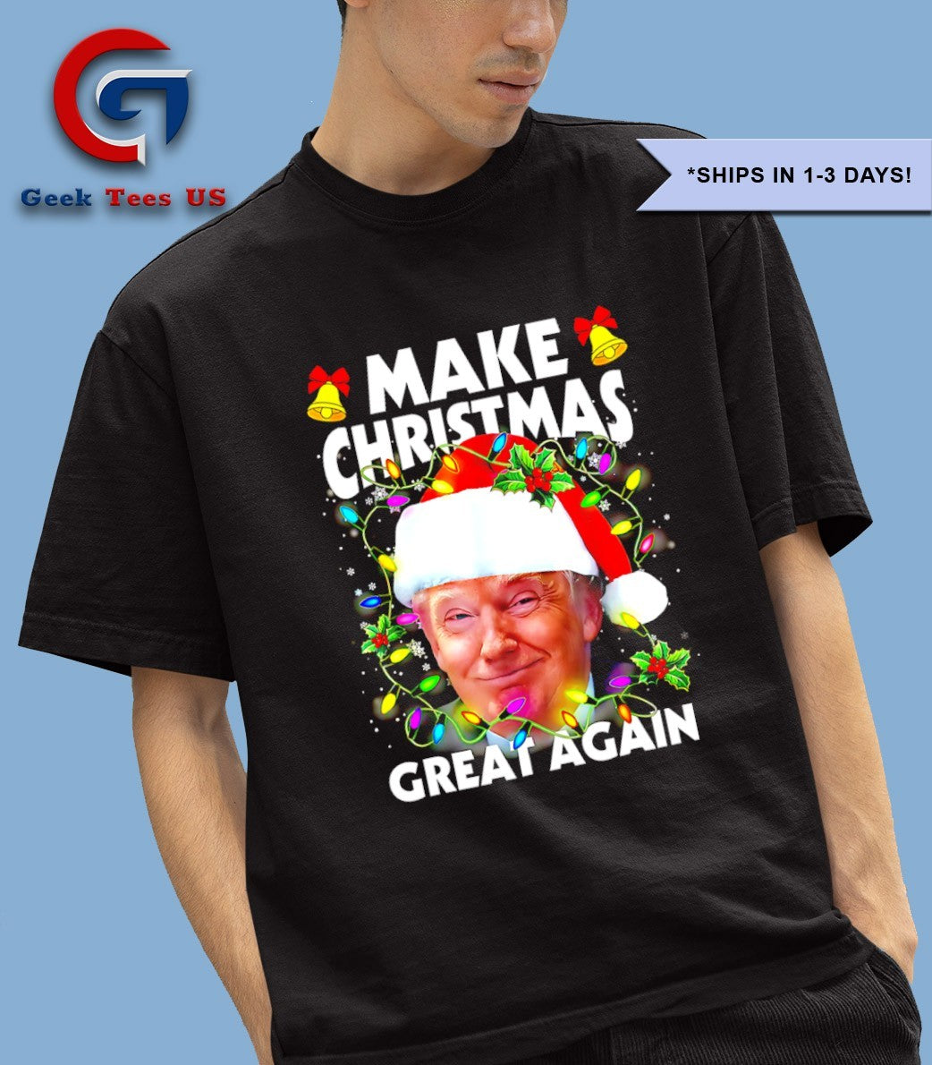 Santa Trump Make Christmas Great Again ugly Xmas 2025 shirt