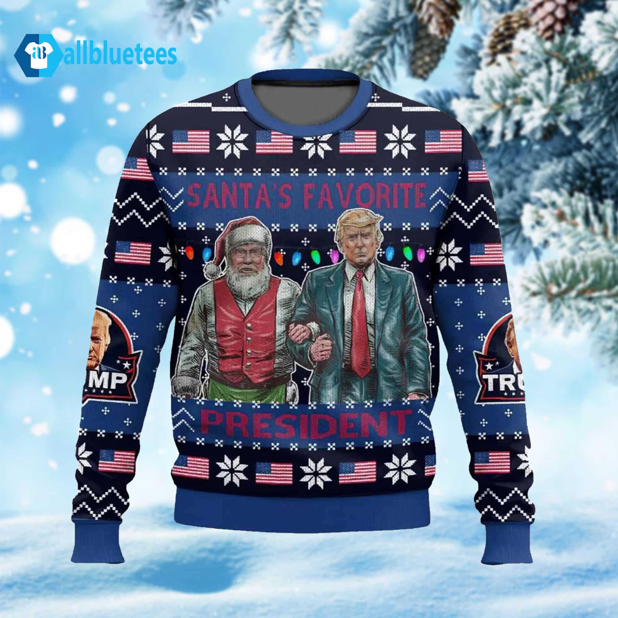 Santa’s Favorite President Trump Ugly Christmas Sweater