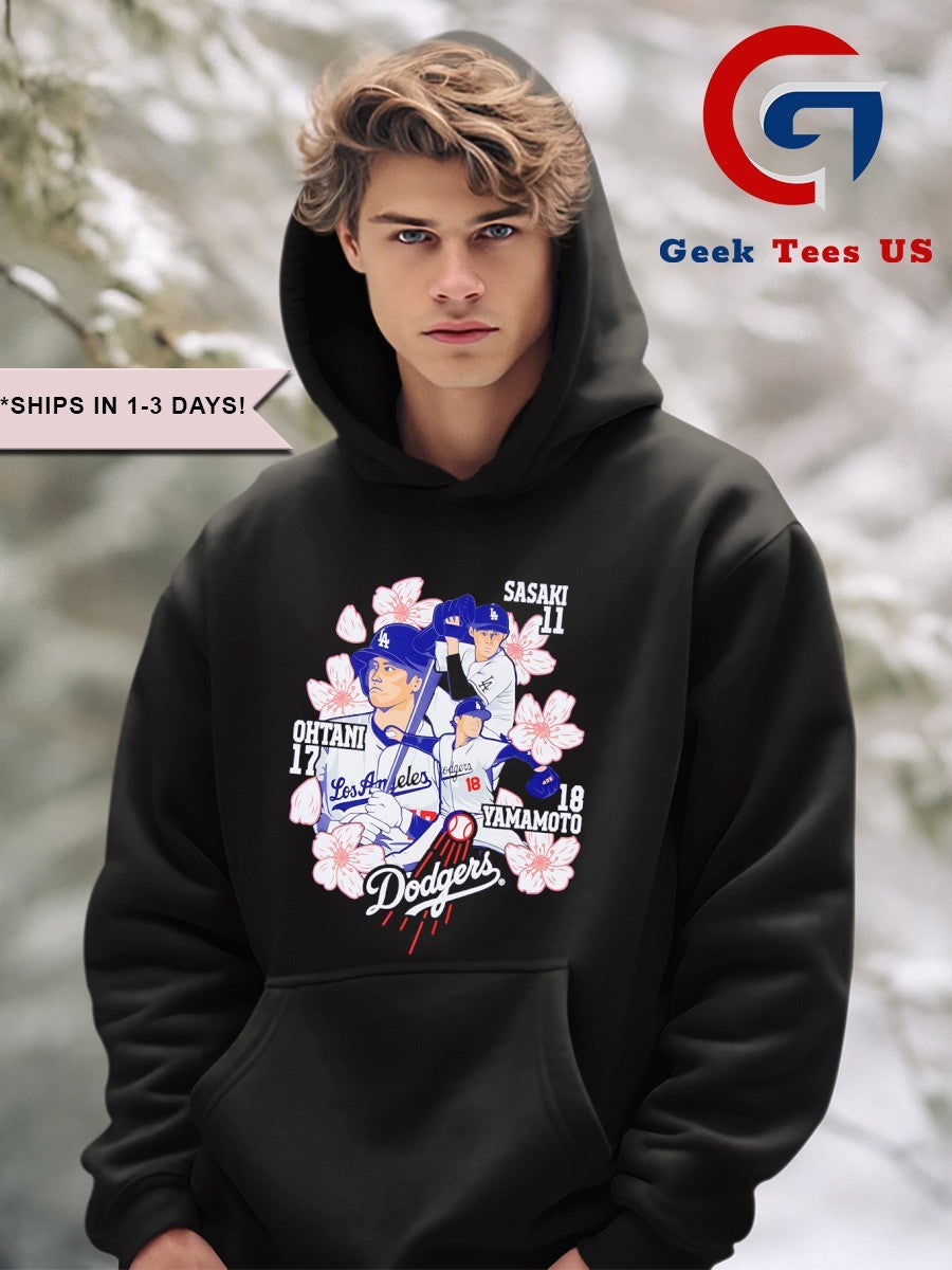 Sasaki Otani and Yamamoto players Los Angeles Dodgers baseball Tokyo Series 2025 shirt