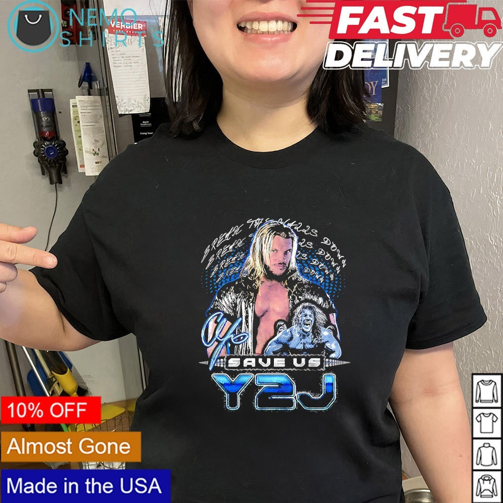 Save Us Y2J Chris Jericho WWF signature shirt