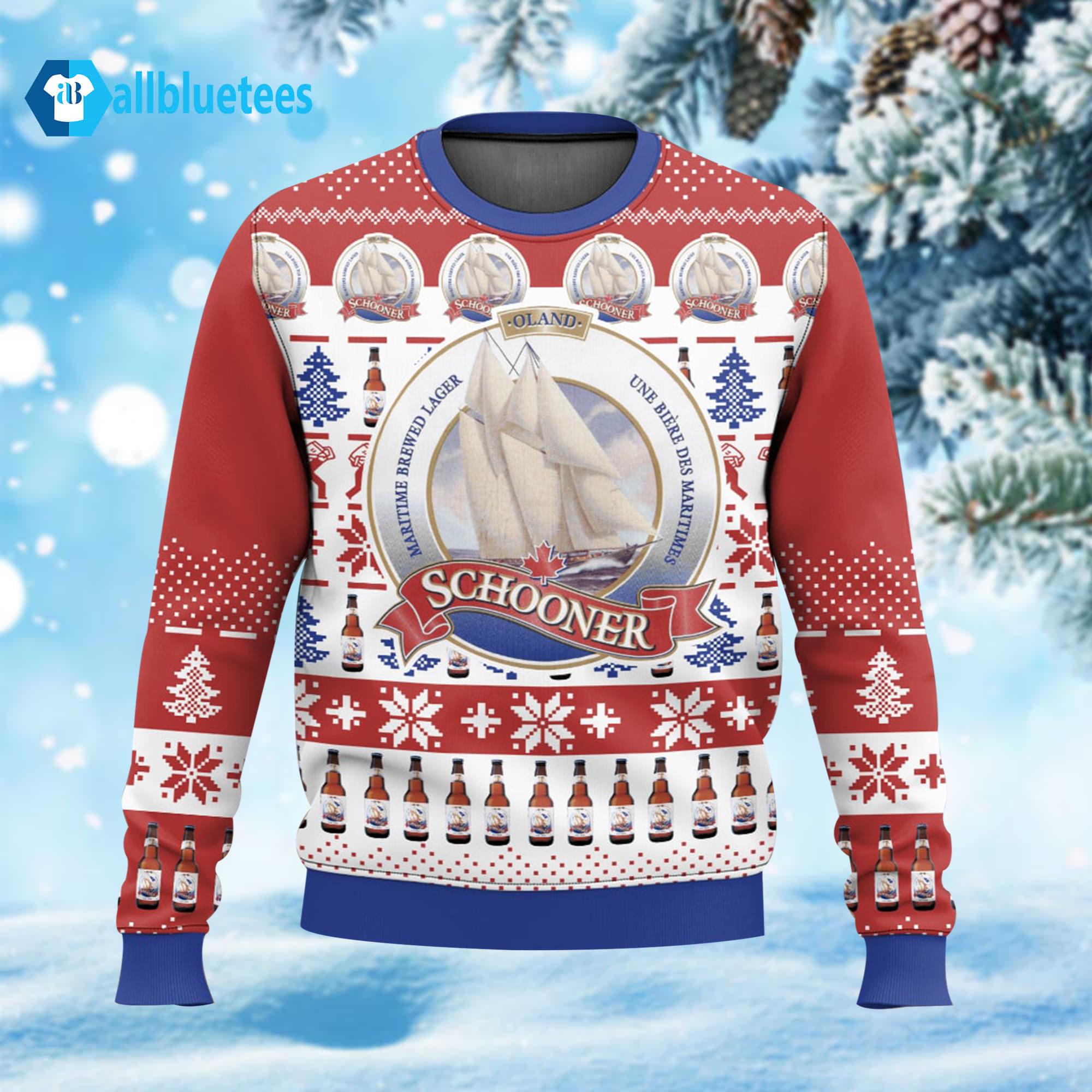 Schooner Beer Ugly Christmas Sweater